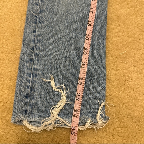 Boyish the Zachary High Rise Skinny Jeans Stretch Size 25 Knee Distress Fray Hem - Picture 11 of 13
